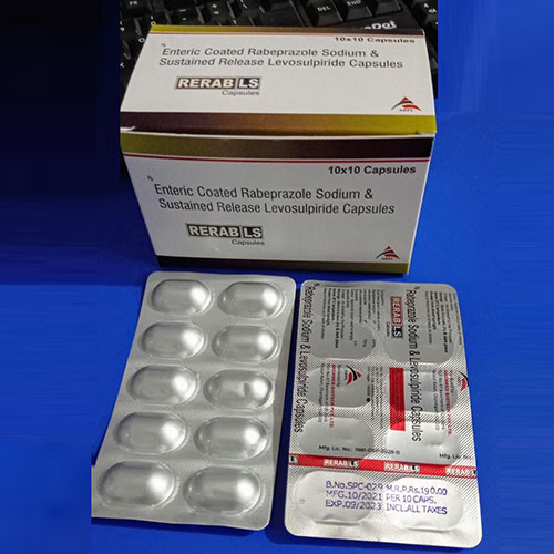 Product Name: Rerab LS, Compositions of Rerab LS are Entric-Coated Rabeprazole  Sodium &  Sustained Release Levosulpiride Capsules - Archmed Biotech Private Limited