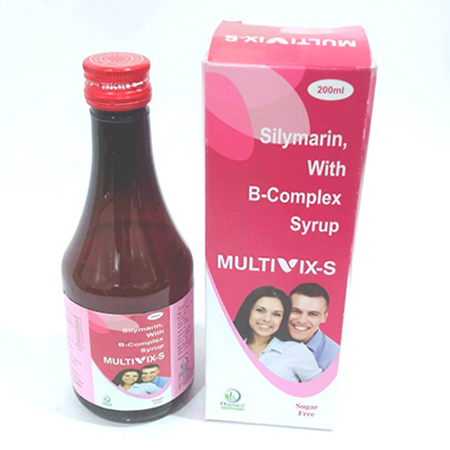 Product Name: MULTIVIX S, Compositions of MULTIVIX S are Silymarin With B Complex Syrup - Ozenius Pharmaceutials