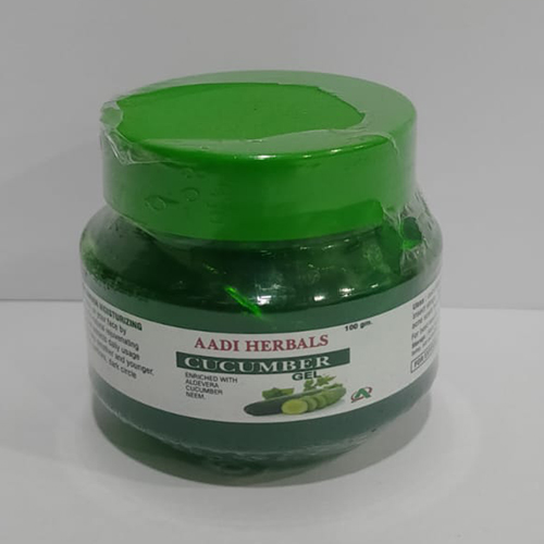 Product Name: Cucumber Gel, Compositions of Cucumber Gel are Enriched with Aloevera Cucumber Neem - Aadi Herbals Pvt. Ltd