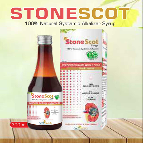 Product Name: Stonescot, Compositions of Stonescot are 100% Natural Systamic Alkalizer Syrup - Pharma Drugs and Chemicals