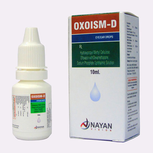 Product Name: Oxoism D, Compositions of Oxoism D are Hydroxypropyl Methyl Cellulose ofloxacin Dexamethasone With Sodium Phosphate Opthalmic Solution - Arlak Biotech