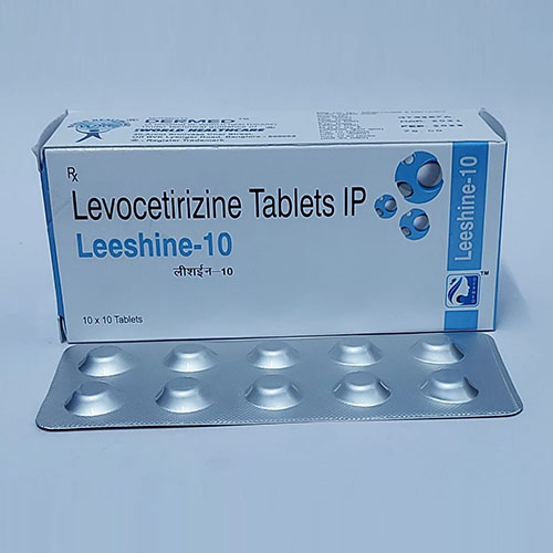 Product Name: Leeshine 10, Compositions of Leeshine 10 are Levocitrizine Tablets IP - WHC World Healthcare