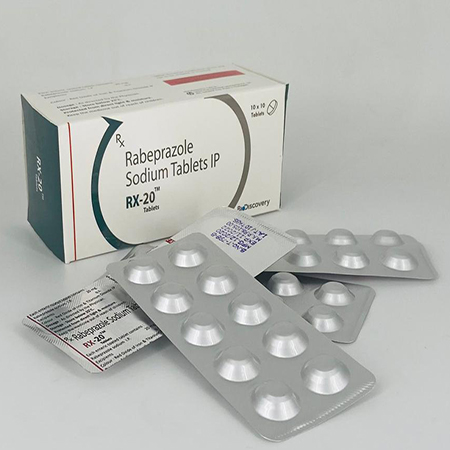 Product Name: RX 20, Compositions of RX 20 are Rabeprazole Sodium Tablets IP - Biodiscovery Lifesciences Pvt Ltd
