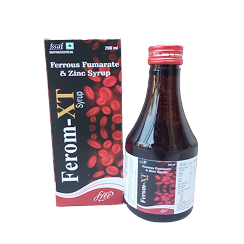 Product Name: FeromXT, Compositions of FeromXT are Ferrous Fumarate & Zinc Syrup - Jecks Pharma