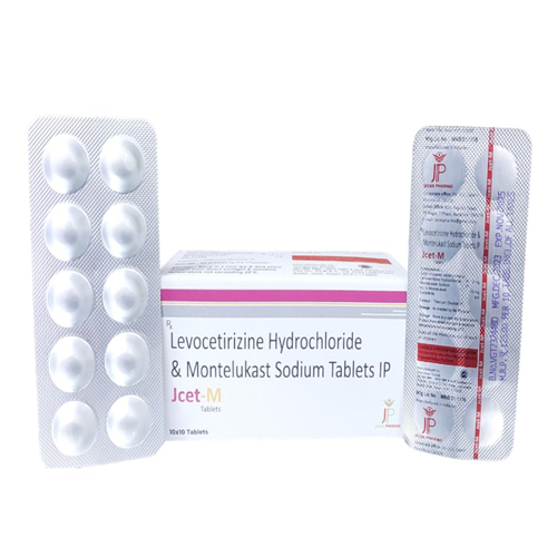 Product Name: Jcet M, Compositions of Jcet M are Levocetirizine Hydrochloride & Montelukast Sodium Tablets IP - Jecks Pharma