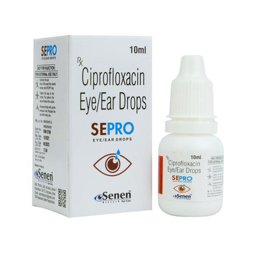 Product Name: Sepro Eye Drops, Compositions of Sepro Eye Drops are Ciprofloxacin Eye/Ear Drops - Senen Biotech