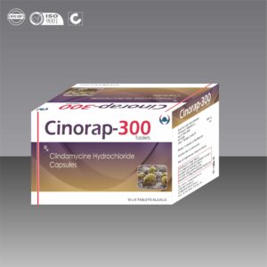 Product Name: Cinorap 300, Compositions of Clindamycin Hydrochloride Capsules are Clindamycin Hydrochloride Capsules - Haustus Biotech Pvt. Ltd.