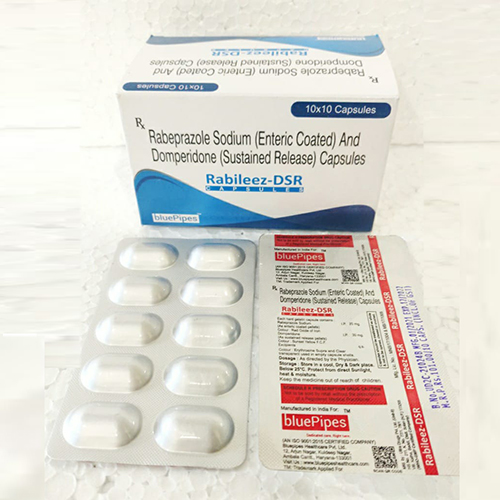 Product Name: RABILEEZ DSR, Compositions of RABILEEZ DSR are Rabeprazole Sodium (Enteric Coated) And Domperidone (Sustained Release) Capsules - Bluepipes Healthcare