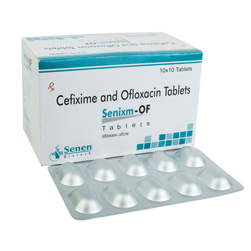Product Name: Senixm OF, Compositions of Senixm OF are Cefixime and Ofloxacin Tablets - Senen Biotech