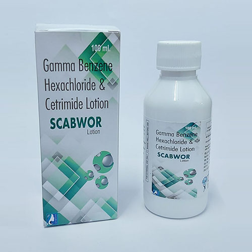Product Name: Scabwor, Compositions of Scabwor are Gamma Benzene Hexachloride & Cetrimide Lotion - WHC World Healthcare