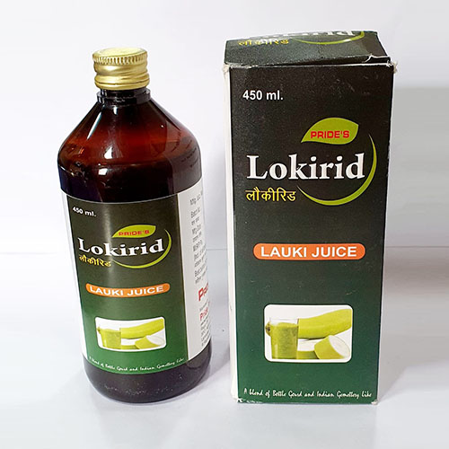 Product Name: Lokirid, Compositions of Lokirid are Lauki Juice - Pride Pharma