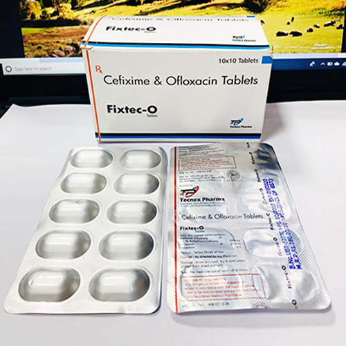 Product Name: FIXTEC O, Compositions of FIXTEC O are Ceftriaxone & Ofloxacin Tablets - Tecnex Pharma