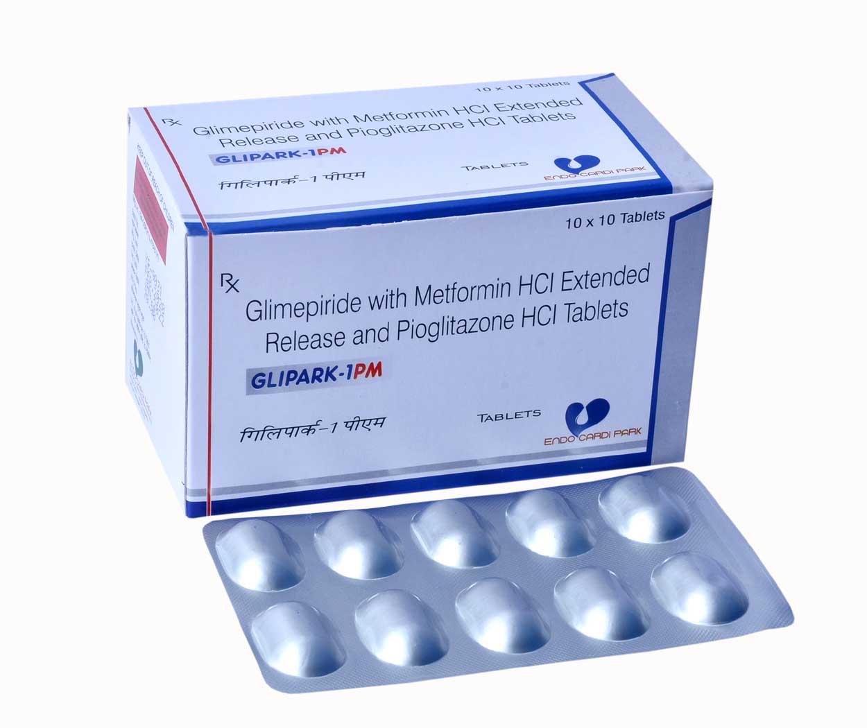 Product Name: GLIPARK 1PM, Compositions of GLIPARK 1PM are Glimepiride with Metformin HCI Extended Release and Pioglitazone HCI Tablets - Park Pharmaceuticals
