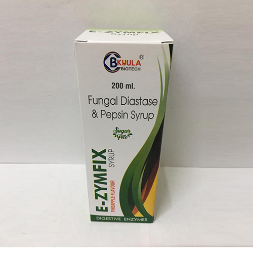 Product Name: E Zymfix, Compositions of E Zymfix are Fungal Diastate & Pepsin Syrup - Bkyula Biotech