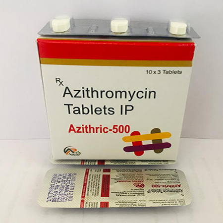 Product Name: Azithric 500, Compositions of Azithric 500 are Azithromycin Tablets IP - Aseric Pharma