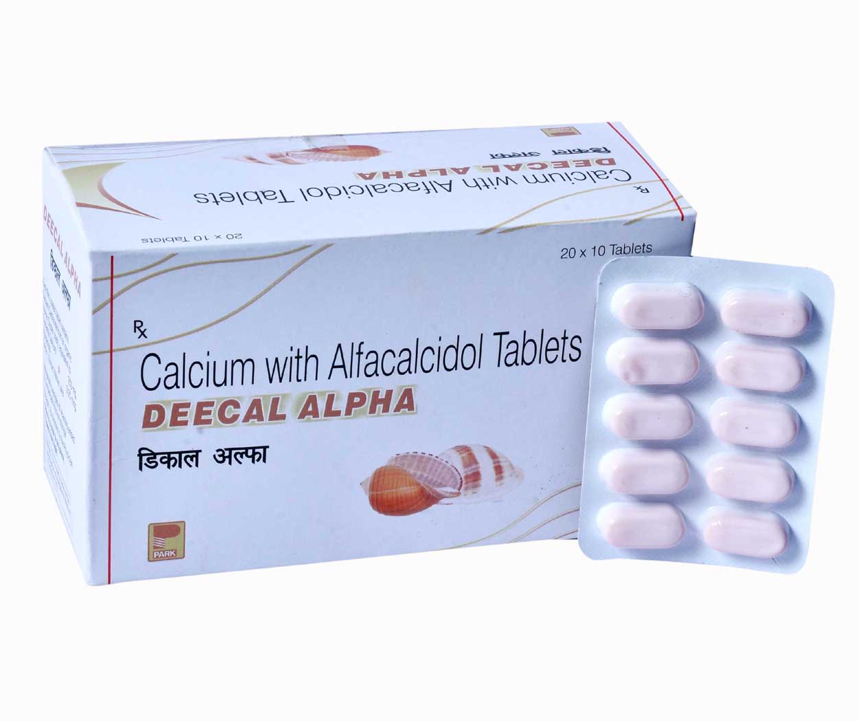 Product Name: DEECAL ALPHA, Compositions of DEECAL ALPHA are Calcium with Alfacalcidol Tablets - Park Pharmaceuticals