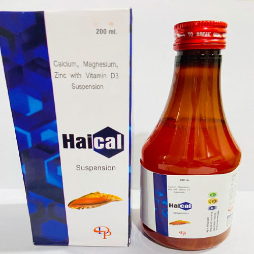 Product Name: Haical , Compositions of Haical  are Calcium,Magnesium,Zinc with Vitamin D3 Suspension - Disan Pharma