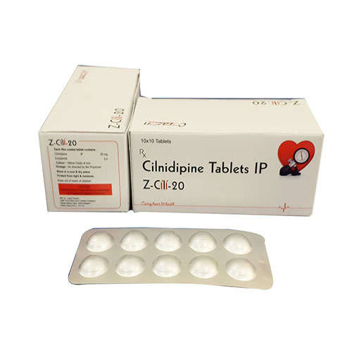 Product Name: Z Cili 20, Compositions of Z Cili 20 are Cilnidipine Tablets Ip - Arlak Biotech