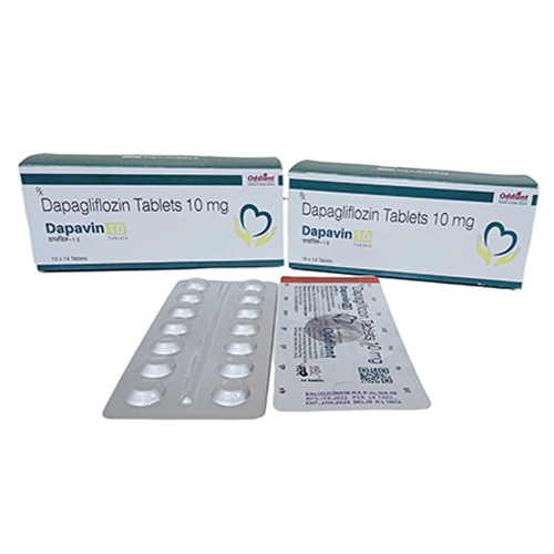 Product Name: Dapavin10, Compositions of Dapavin10 are Dapagliflozin Tablets 10mg - Oddiant Formulations