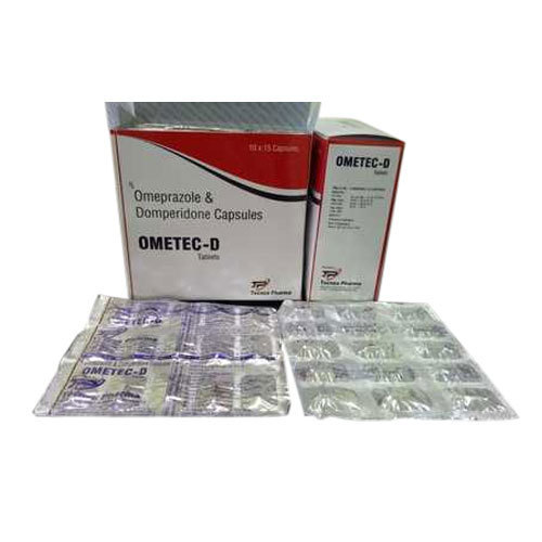 Product Name: OMETEC D, Compositions of OMETEC D are Omeprazole & DOmperidone Capsules - Tecnex Pharma