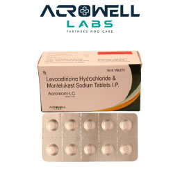 Product Name: Acromol LGe, Compositions of Acromol LGe are Levocetirizine Hydrochloride and Montelukast Sodium Tablets IP - Acrowell Labs Private Limited