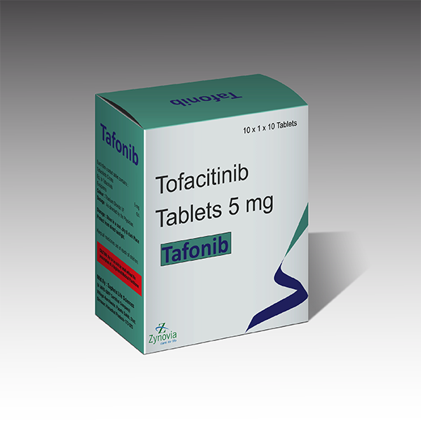 Product Name: Tafonib, Compositions of Tafonib are Tofacitinib Tablets 5 mg - Zynovia Lifecare