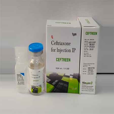 Product Name: Ceftreen, Compositions of Ceftreen are Ceftriaxone For Injection IP - Abigail Healthcare