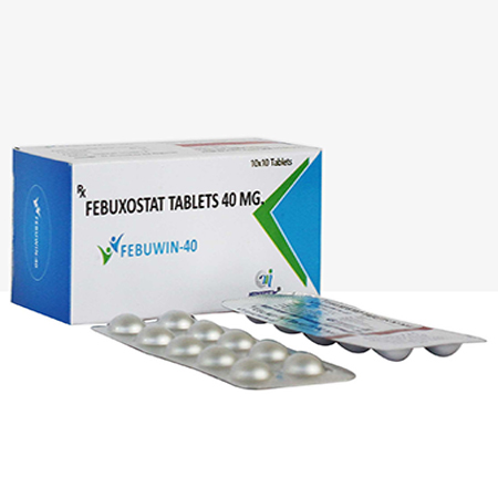 Product Name: FEBUWIN 40, Compositions of FEBUWIN 40 are Febuxostat Tablets 40 mg - Mediquest Inc