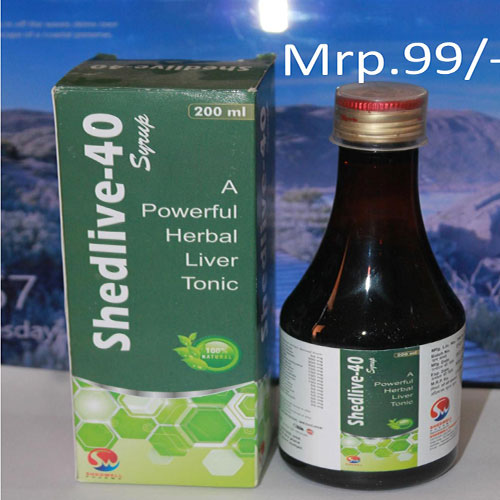 Product Name: Shedlive 40, Compositions of are Powerful Herbal Liver Tonic - Shedwell Pharma Private Limited