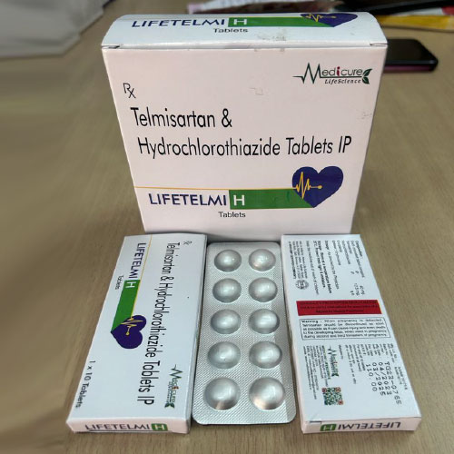 Product Name: LIFETEMLI H, Compositions of LIFETEMLI H are Telmisartan & Hydrochlorathithiazide Tablets IP - Medicure LifeSciences