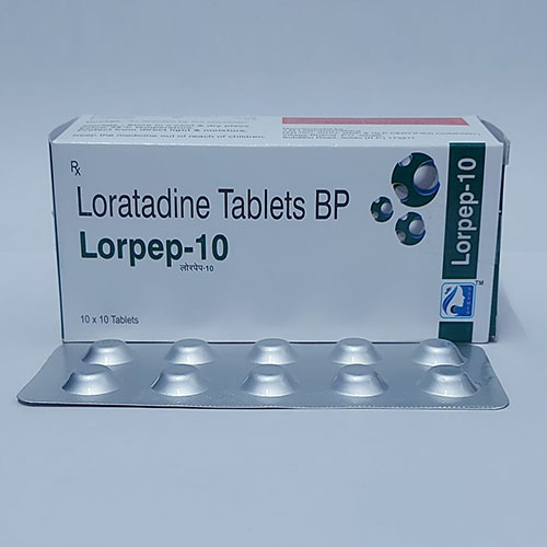 Product Name: Lorpep 10, Compositions of Lorpep 10 are Loratadine Tablet BP - WHC World Healthcare