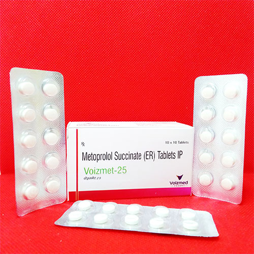 Product Name: Voizmet 25, Compositions of Voizmet 25 are METOPROLOL 25MG Sustained Release - Voizmed Pharma Private Limited