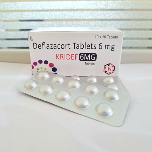 Product Name: Kridef 6mg, Compositions of Kridef 6mg are Deflazacort Tablets 6mg - Kriti Lifesciences