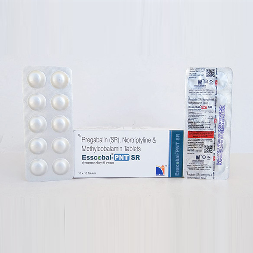 Product Name: Esscobal PNT SR, Compositions of Esscobal PNT SR are Pregabalin,Methylcobalamin & NortriptylineTablets - Nova Indus Pharmaceuticals