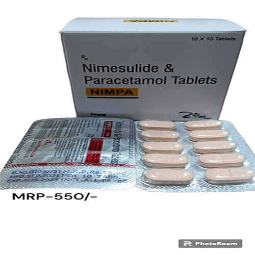 Product Name: NIMPA, Compositions of are Nimesulide & Paracetamol Tablets  - Arlig Pharma