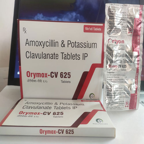 Product Name: Orymox CV625, Compositions of Orymox CV625 are Amoxyycillin * porassium Clavulanate - Oriyon Healthcare