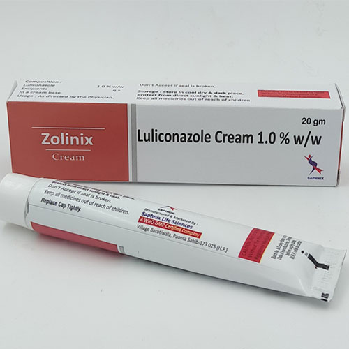 Product Name: Zolinix, Compositions of Zolinix are Luliconazole - Saphnix Life Sciences