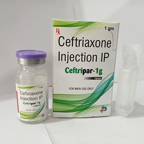 Product Name: Ceftripar 1g, Compositions of Ceftripar 1g are Ceftriaxone Injection IP - Paraskind Healthcare