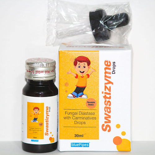 Product Name: SWASTIZYME, Compositions of SWASTIZYME are Fungal Diastase with Carminatives Drops - Bluepipes Healthcare