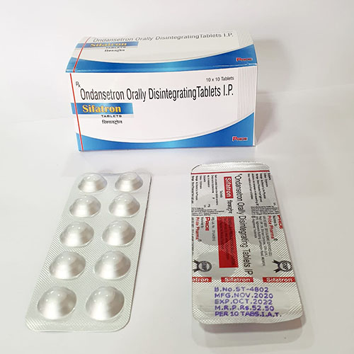 Product Name: Sifatron, Compositions of Sifatron are Ondansetron Orally Disintegrating Tablets IP  - Pride Pharma