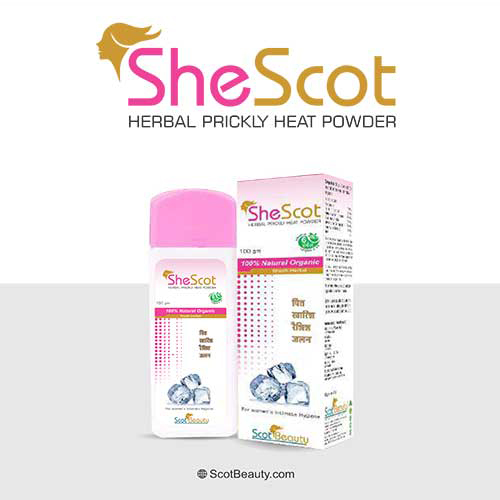 Product Name: Shescot, Compositions of Shescot are Herbel prickly Heat Powder - Pharma Drugs and Chemicals