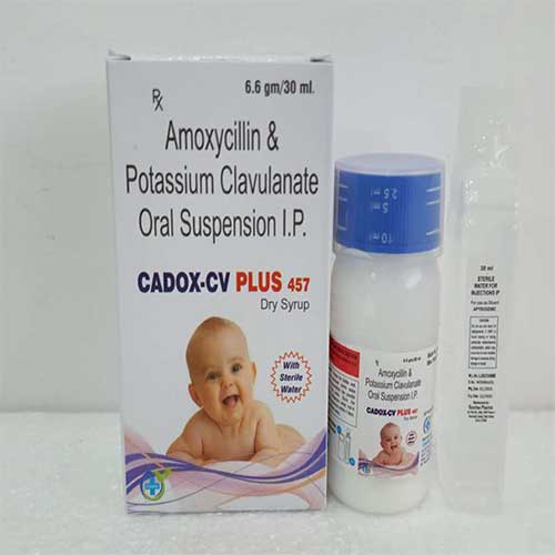 Product Name: Cadox  CV PLUS 457, Compositions of Cadox  CV PLUS 457 are Amoxylin,Potassium Clavulanate Oral Suspension I.P. - Caddix Healthcare