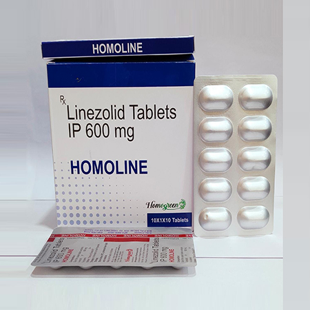 Product Name: Homoline , Compositions of Homoline  are Linezolid Tablets IP 600 mg - Abigail Healthcare