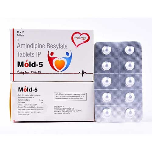 Product Name: Mold 5, Compositions of Mold 5 are Amplodipine Besylate  Tablets IP - Arlak Biotech
