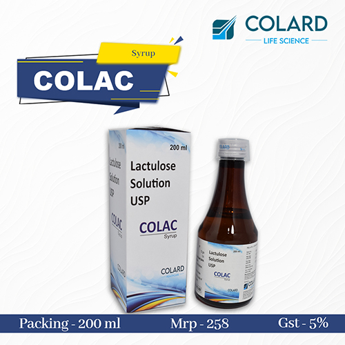 Product Name: COLAC, Compositions of COLAC are Lactulose Solution USP - Colard Life Science