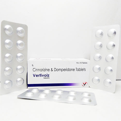 Product Name: Vertivoiz, Compositions of Vertivoiz are Cinnarizine 20 mg+Domperidone 15 mg - Voizmed Pharma Private Limited