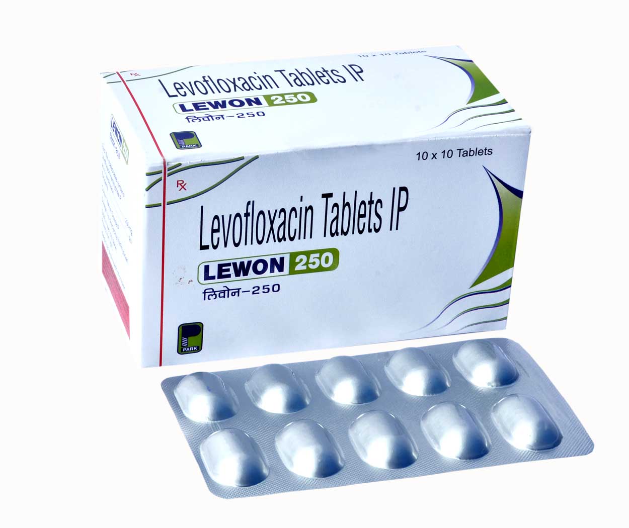 Product Name: LEWON 250, Compositions of LEWON 250 are Levofloxacin Tablets IP - Park Pharmaceuticals