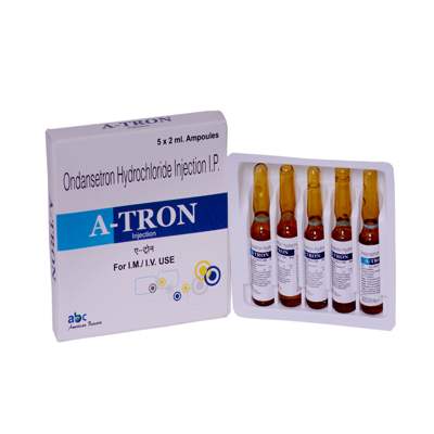 Product Name: A TRON, Compositions of A TRON are Ondensetron Hydrochloride injection IP - ISKON REMEDIES