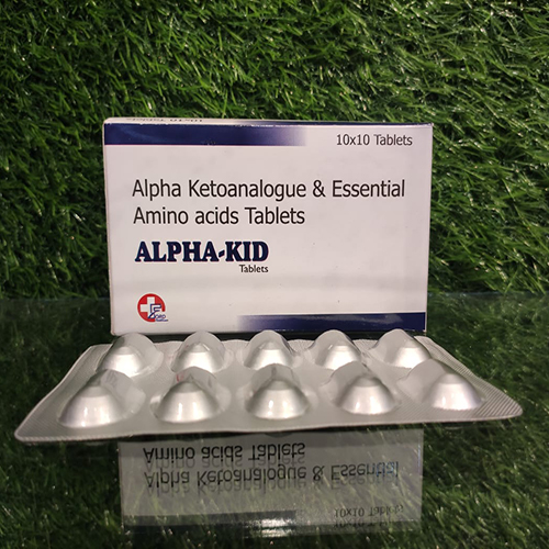 Product Name: Alpha Kid, Compositions of Alpha Kid are Alpha Ketoanalogue & Essential Amino acid Tablets - Crossford Healthcare