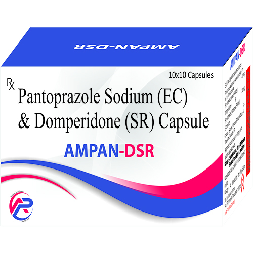 Product Name: Ampan DSR, Compositions of Ampan DSR are Pantoprazole Sodium (EC) & Domperidone  (SR) Capsules - Ambrosia Pharma